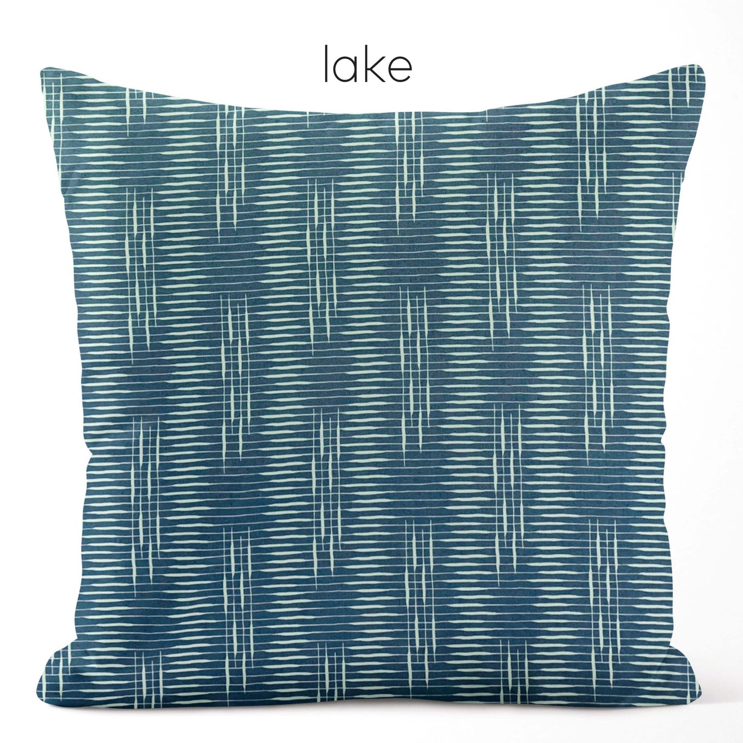 Lake Blue Modern Print Pillow Covers Euro Shams