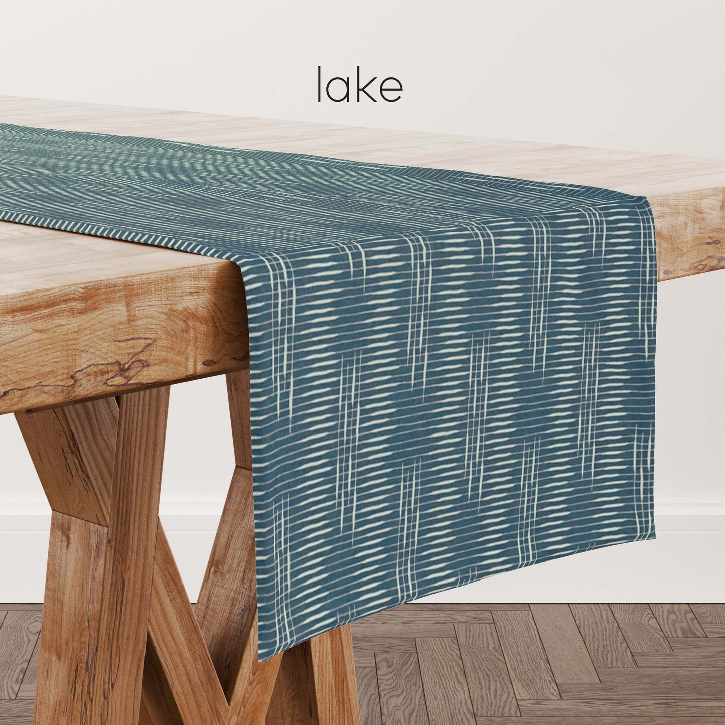 Lake Blue Table Runners Placemats Modern Print