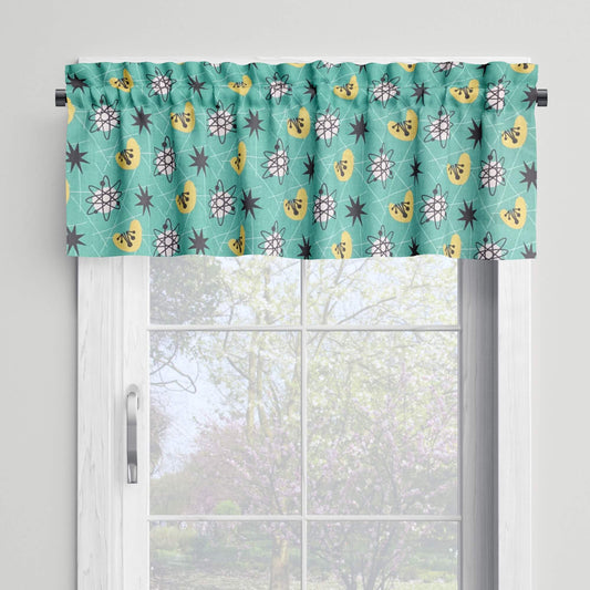 Atomic Retro Valances Cafe Curtains Mid-Century Style